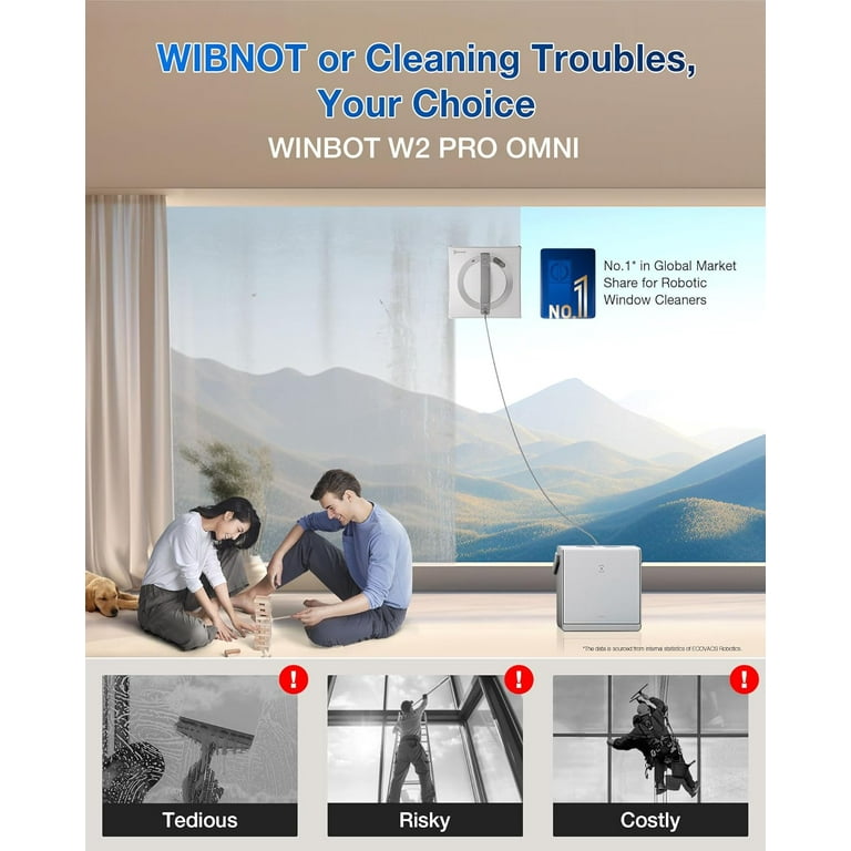 ECOVACS WINBOT W2 PRO OMNI Portable Window Cleaning Robot with