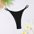 thumbnail image 5 of HOWPAY Bikini Bottoms Women Moderate Coverage High Cut Basic Swim Briefs Mid Waisted Tummy Control Solid Color Beach Pool Bathing Suit Bottoms Black L, 5 of 6