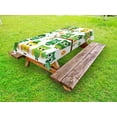 thumbnail image 1 of St. Patrick's Day Outdoor Tablecloth, Irish Owls with Leprechaun Hats on Trees Shamrock Leaves Horseshoe, Decorative Washable Fabric Picnic Tablecloth, 58 X 104 Inches, Green and White, by Ambesonne, 1 of 2