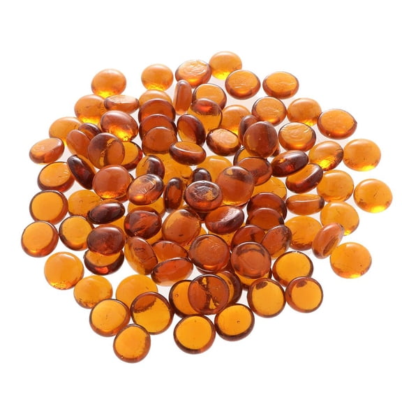 yotijay 100x Glass Beads Assorted Colors Briolette Faceted Rondelle for Jewelry Making - Transparent Amber