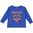 thumbnail image 3 of Inktastic Girls Love Racing Rally Flags Girls Long Sleeve Toddler T-Shirt, 3 of 5