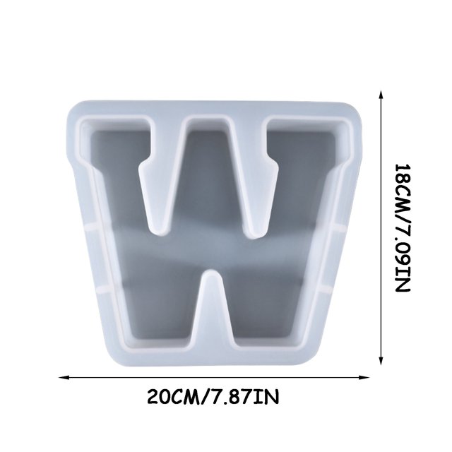 Agiferg DIY Crystal Glue Dropping Mold 26 Large Letter Table Jewelry Silicone Mold