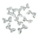thumbnail image 2 of 10 piezas de apliques de pajarita de lentejuelas clásicas para lazo de pelo, accesorio para boda, artesanía DI blanco, 2 of 9