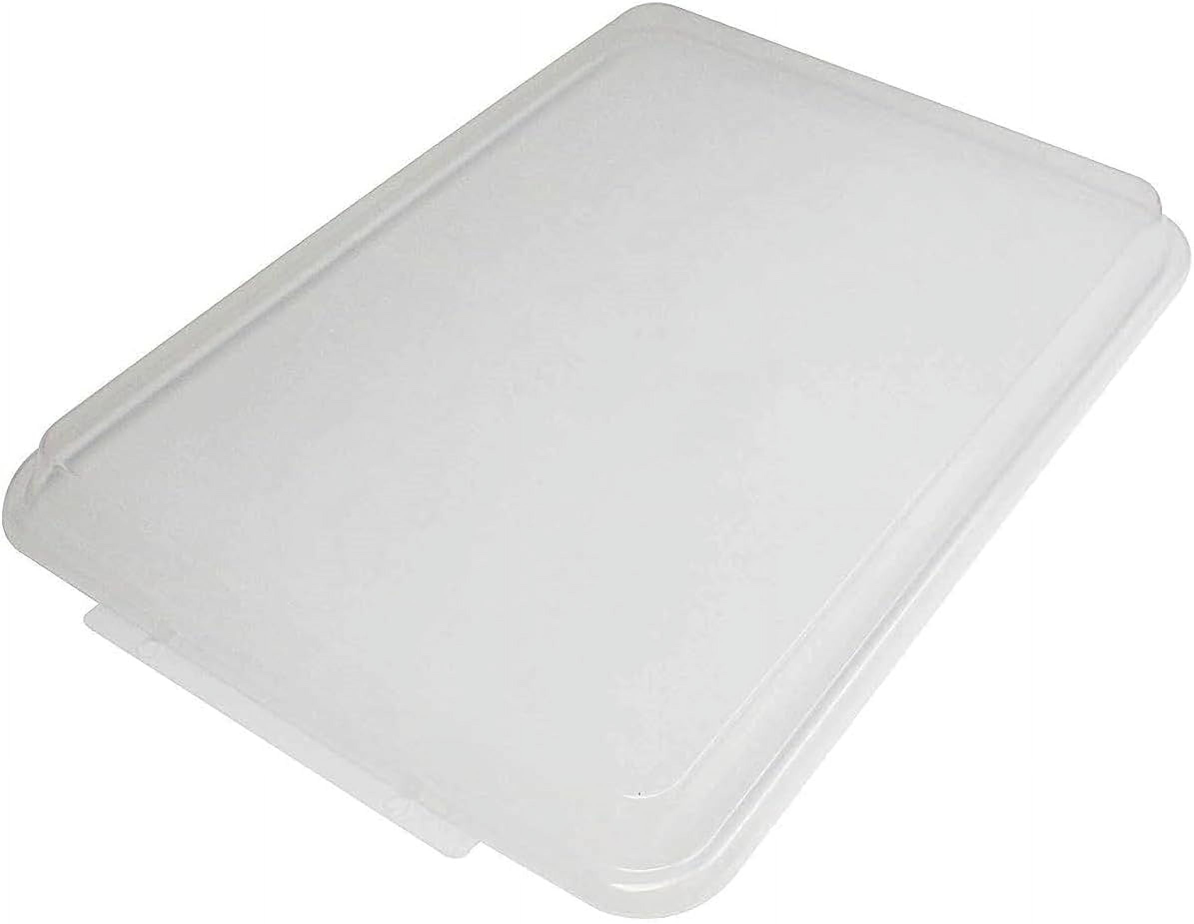 TrueCraftware- Set of 2 Polypropylene Half Size Sheet Pan Cover Clear Color- Sheet Pan Cover for Baking Tray Baking Pans for Cookies and Cakes Perfect for Home Bakery and Restaurants