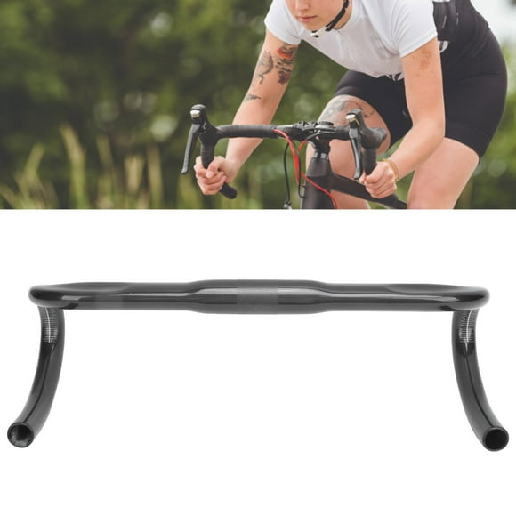 Road Bike Drop Handlebars, Ergonomic Carbon Fiber Drop Handlebars 420mm 31.8mm for Road Bicycle