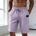 thumbnail image 2 of cfhntfmh Men's Sweat Shorts Casual Stretch Elastic Waist Workout Gym Short 7 Inch Inseam Running Shorts Beach Shorts with Pocket, 2 of 6