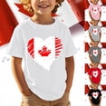 thumbnail image 2 of T-Shirt pour Enfants Fête du Canada Feuille d'Érable Canadienne Graphique Manches Courtes T-Shirt Enfants Fête du Canada Imprimé Graphique Enfants Fille Fête du Canada Col Rond T-Shirt Drapeau Canadien Imprimé, 2 of 5