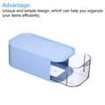 thumbnail image 4 of Uxcell Desktop Storage Drawer, Stackable Makeup Stationery Desk Organizer, Blue, 4 of 5