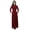 Maroon, variant on Bimba Women's Long Sleeve Maxi Mandarin Collar Plain Jilbab Dress With Pockets