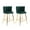 Green, variant on Guyou 26" Counter Height Bar Stool Set of 2, Modern Velvet Upholstered Bar Stool with Channel Tufted Backrest and Metal Legs for Kitchen Island Bar Restaurant, Green