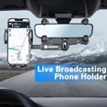 thumbnail image 2 of Car Rearview Mirror Phone Holder For Navigation Selfies Live Broadcasting Multifunctional Retractable Car Phone Holder, 2 of 5