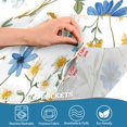 thumbnail image 3 of Yayeee Kitchen Curtains Tier Pair Light Filtering 27"x24" Rod Pocket Short Cafe Window Panel, Blue Floral, 3 of 7