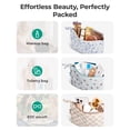 thumbnail image 5 of BAGSMART Small Makeup Bag, Puffy Portable Cosmetic Pouch with Charm Zipper, Water-Resistant Travel Organizer for Women, Blue Ditsy Floral Print, 5 of 5