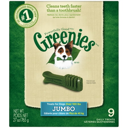 Greenies Dental Chews Jumbo Dog Treat, 9 Ct