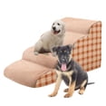 thumbnail image 2 of kusrkot Portable Dog Stairs Ladder Ramp Washable Non Slip Climbing for Bed Indoor 4 4 Steps, 2 of 9