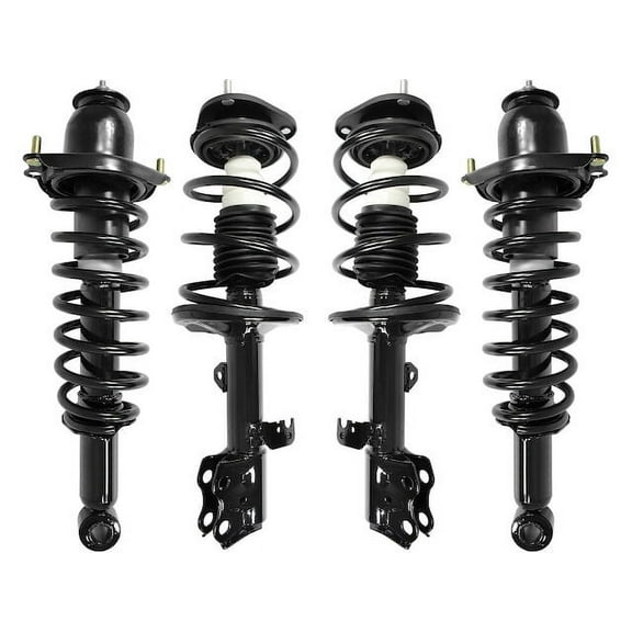 Front and Rear Strut and Coil Spring Assembly 4 Piece Kit - USA Built - Compatible with 2009 - 2013 Toyota Corolla (Excludes XLE and XRS Models) (Excludes Japan Built Models) 2010 2011 2012