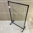 thumbnail image 5 of VTEMRBYO Free-standing panel units for exhibitions, displays and partitioning,Grid Wall Display Panel Heavy-Duty Foldable, Black Wire Wall Grid 1-Pack with 10 Hooks, 5 of 11