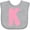 AC-Heather Grey, variant on Inktastic Pink and White Polka Dots Letter K Boys or Girls Baby Bib