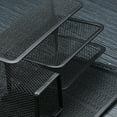 thumbnail image 6 of Small Desk Pen Holder Mail Organizer Black Mesh File Letter Holder with 3 Compartments Drawer Metal Mesh Desktop Storage, 6 of 10