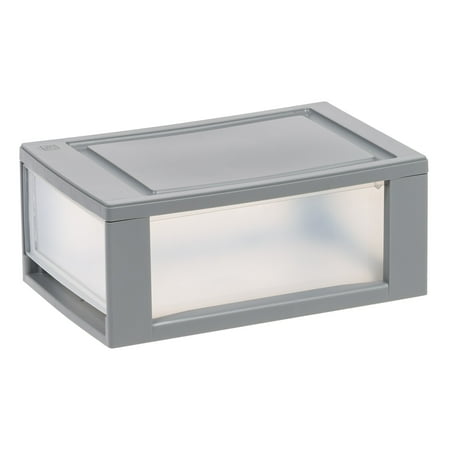 IRIS 6 Qt Small Plastic Drawers, Under Bed Storage Bins, Stackable, Modular