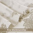 thumbnail image 5 of DriftAway Kitchen Curtain Floral Tier Linen Short Pinstripe Cafe 24 Inch Length for Living Room Bathroom Freda Farmhouse Rustic Curtains Rod Pocket 2 Panels Taupe, 5 of 8