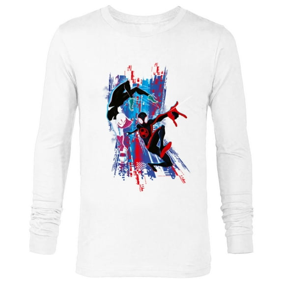 Marvel Spider-Man: Across the Spider-Verse Miles and Gwen - Long Sleeve T-Shirt for Men - Customized-White