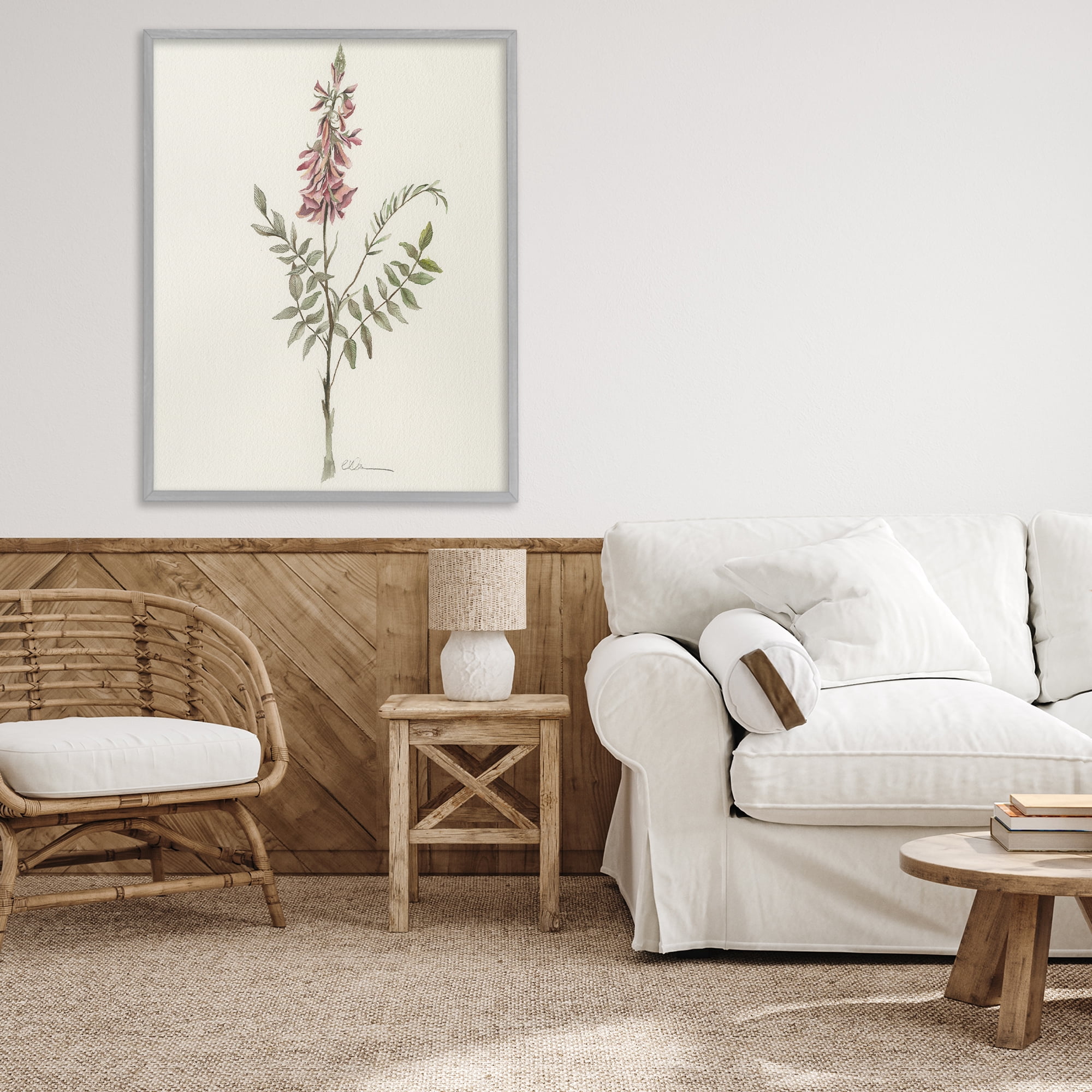 Stupell Industries Nature's Delicate Herb Sprig Gray Framed Giclee Art, design by Cady Driver