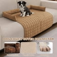 thumbnail image 5 of Eurhowing Dog Couch Cover 36"x36", Corduroy Dog Bed Mat for Couch with 3 Side Dog Pillow, Washable Sofa Cover Pet Furniture Protector for Dogs&Cats, Coffee, 5 of 10