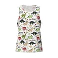 thumbnail image 4 of Fotbe Cute Dinosaurs Pattern Men's Quick Dry Workout Tank Top Gym Muscle Tee Fitness Bodybuilding Sleeveless T Shirt Breathable Workout Shirt-X-Large, 4 of 9