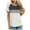White, variant on VERUGU Womens Tops Raglan Sleeve Crew Neck Shirts Summer Trendy Colorblock Short Sleeve T-shirts Loose Casual Comfy Blouses for Leggings Yellow 3XL