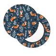 thumbnail image 2 of Balery cute fall fox Fundas de asiento para taburete de bar redondo de tela de terciopelo ajustables que protegen de arañazos y manchas para sillas de 14 a 17 pulgadas.-12 inch, 2 of 7
