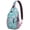 Watercolor Pig, variant on Rooster and Egg Print Sling Backpack for Women, Cute Chicken Coop Pattern Lightweight Crossbody Shoulder Bag for Travel Hiking