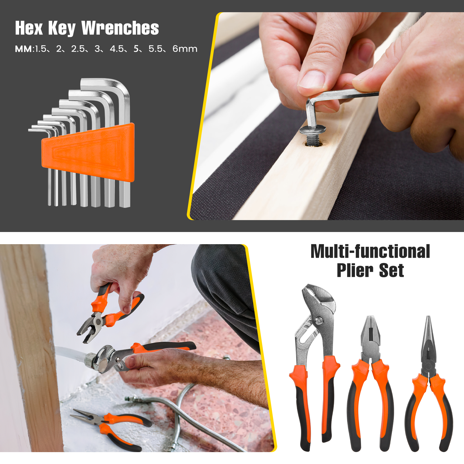Cshidworld 171-Piece Mechanics Tool Set Socket Wrench Kit photo 6