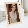 thumbnail image 4 of KAKOWELY decorative picture frames Pearl Picture Frame Wedding Desktop Photo Frame Tabletop Photo Display Frame7.87"X5.91"X0.59", 4 of 4