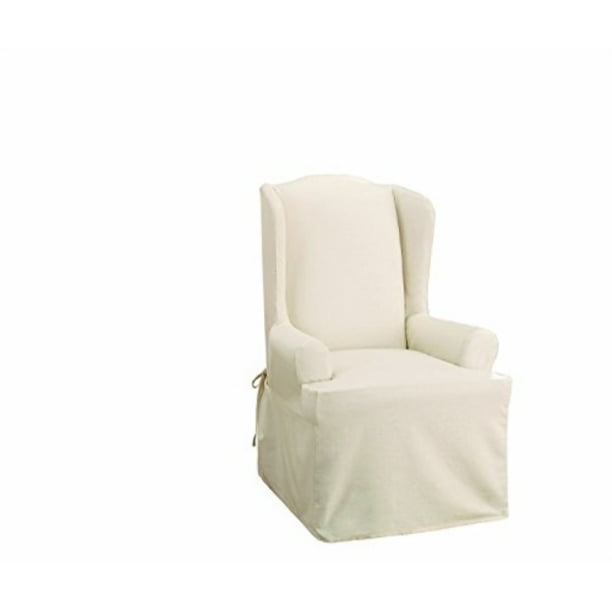 Cotton Duck Wing Chair Slipcover