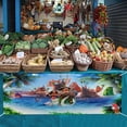 thumbnail image 3 of Moana Princess-Theme Backdrops Banner Birthday Party Decor Supplies Personalized Party Backdrop Decoration,5x3ft（150x90cm）, 3 of 6