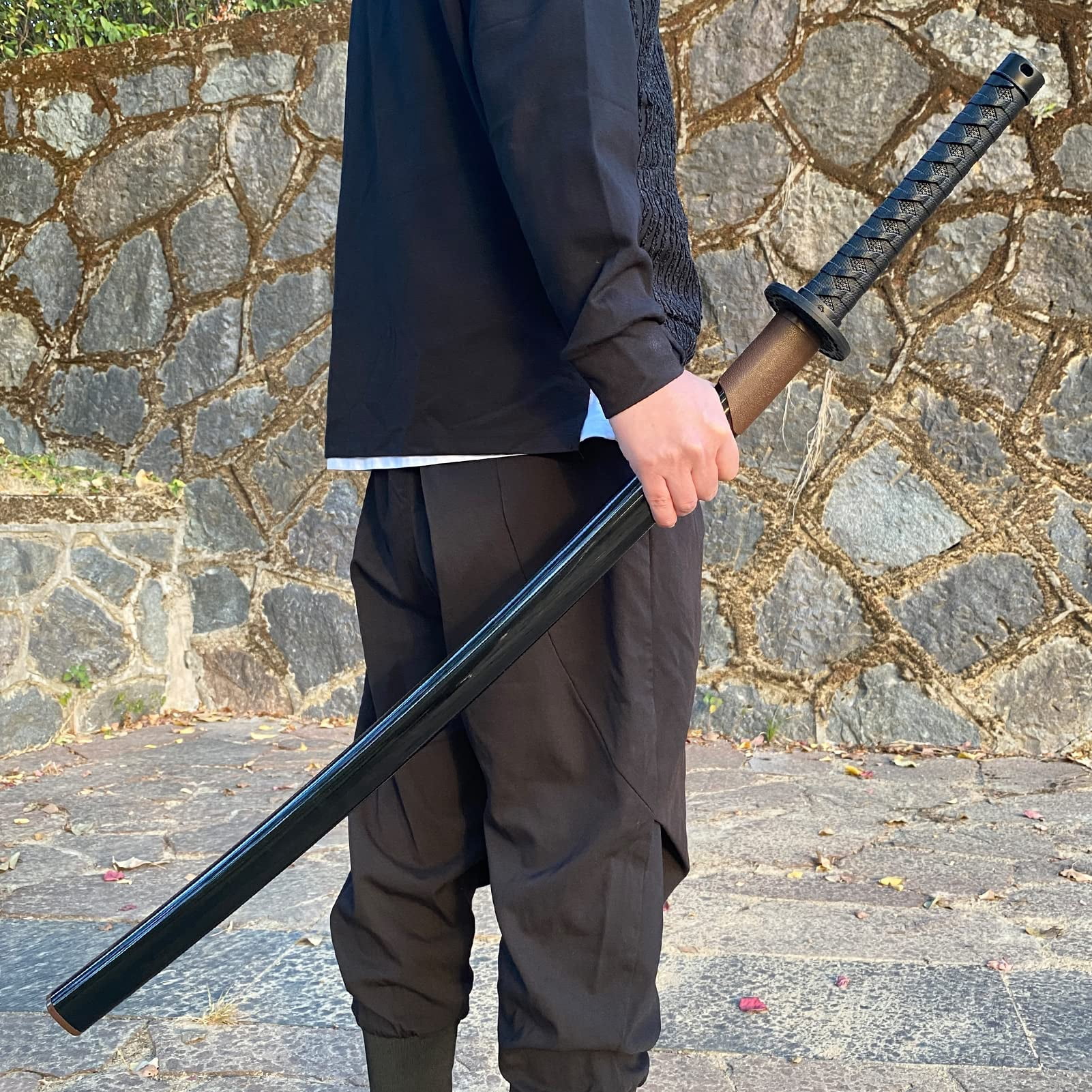 BJDJ Katana Sword high Toughness Polypropylene Performing Training (41") Brown Katana Practice Scabbard Cosplay Aikido (Brown)