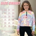 thumbnail image 7 of Xixirimido Cute Dragon Rainbow Pattern Girls Half Zip Sweatshirt Hooded Pullover for Teen Long Sleeve Hoodie Crop Tops with Pocket Fall Winter Clothes Size 9-10, 7 of 7