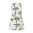 thumbnail image 5 of UPPADA Women's Summer Beach Dress Floral Print Midi Sundress Sleeveless Casual T-Shirts Dress V Neck Loose Boho Tank Dresses Dresses for Women White,L, 5 of 7