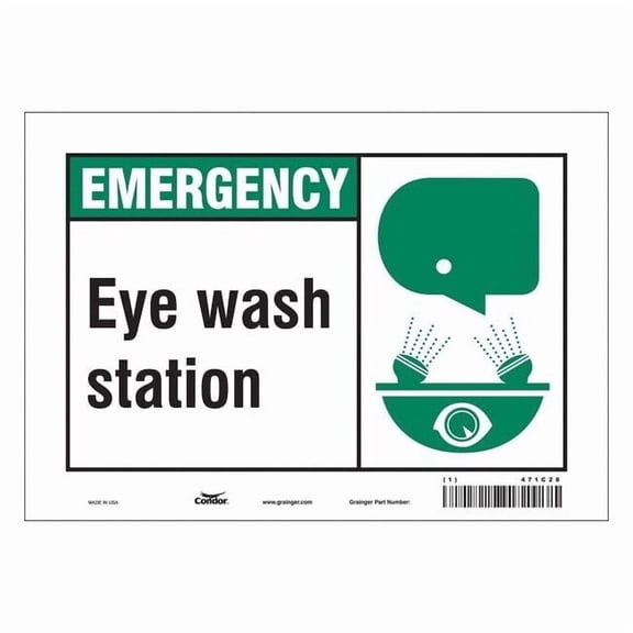 Condor Safety Sign,7 in x 10 in,Vinyl 471C28