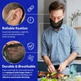 thumbnail image 4 of Black Disposable Beard Nets, Polypropylene Breathable Covers, 1000 Count, 18 in, 4 of 10