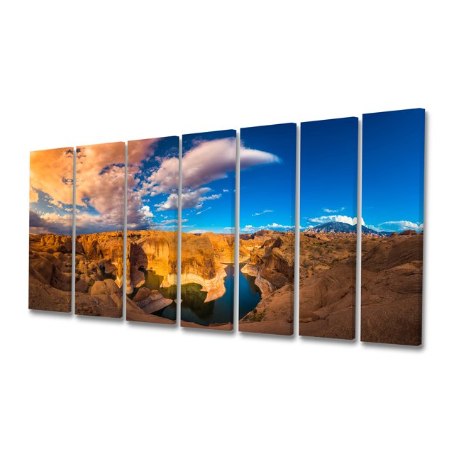 Designart - Réflexion Canyon Lac Powell - Paysage Toile Art Print