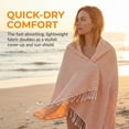 thumbnail image 2 of Unique Bargains Lightweight Sand Free Quick Dry Turkish Beach Towel Orange 71" x 40", 2 of 8