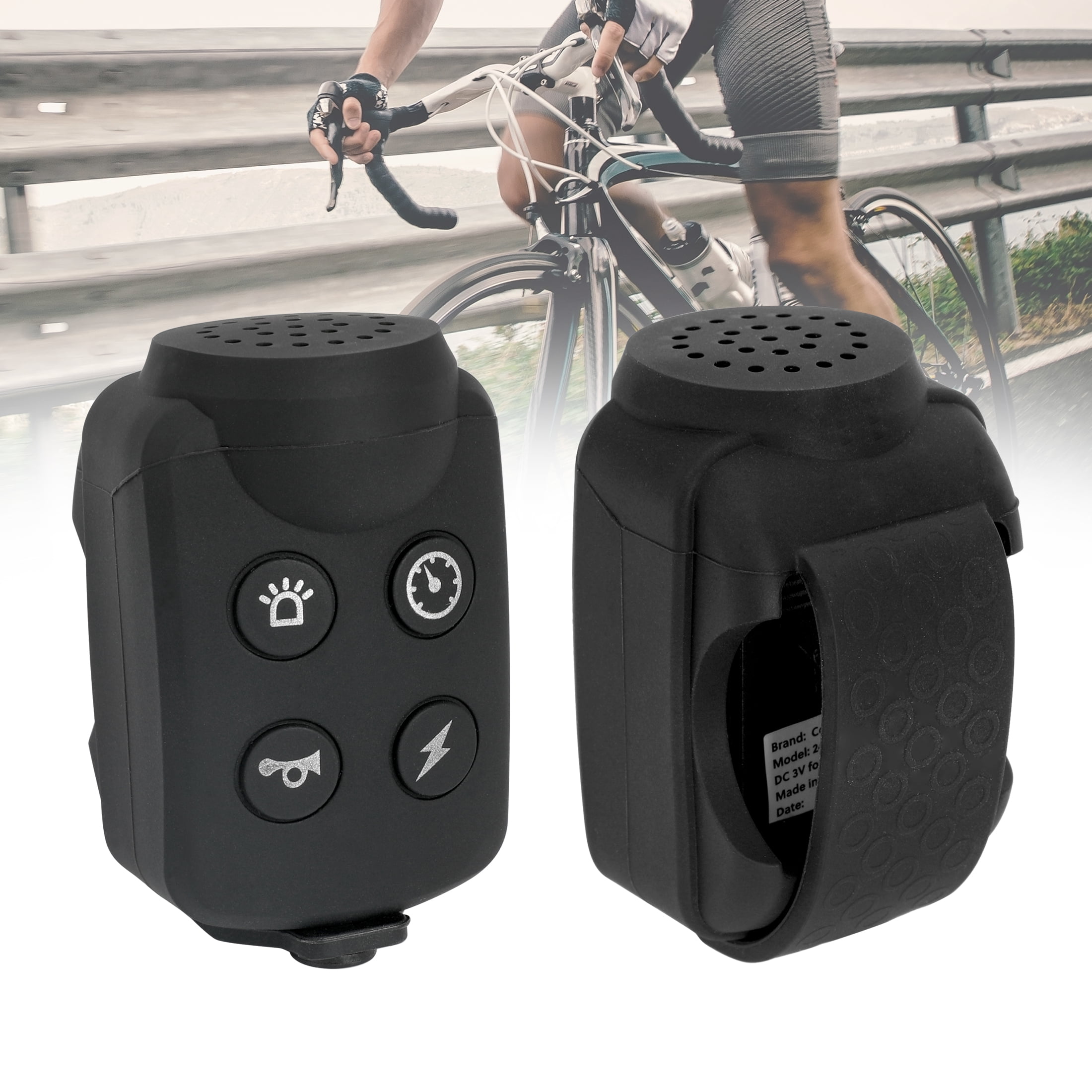 Concord Bikes Electric Horn, Four Unique Horn Types, Black