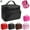 Black, variant on PULLIMORE Travel Makeup Bags Waterproof Cosmetic Organizer Case with Mirror Portable Toiletry Storage Bag (Black)