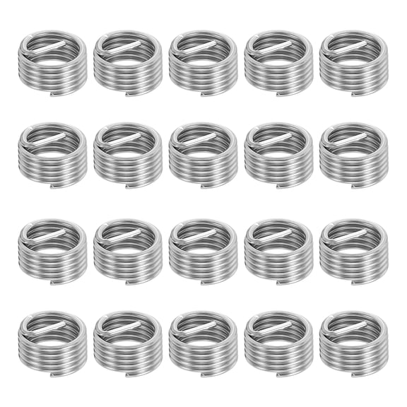 Uxcell Wire Thread Inserts 5/16-24 UNF 1D 7.9mm, 20Pcs 304 Stainless Steel Helical Coiled Wire Screw Threaded Sleeve Sheath for Mechanical Equipment Automotive Repairs