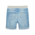 thumbnail image 3 of Wonder Nation Girls Knit Waistband Denim Shorts, Sizes 4-18 & Plus, 3 of 3