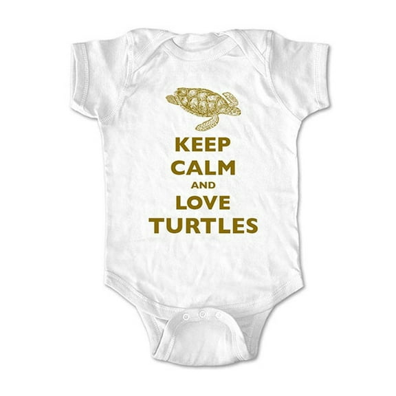 Keep calm and love Turtles - wallsparks cute & funny Brand - baby one piece bodysuit - Great baby shower gift!