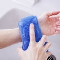 thumbnail image 3 of 2 cepillos de baño de silicona para limpiar la espalda, cepillo de baño corporal de tira larga para exfoliar a hombres y mujeres, 3 of 6