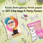 Koala Thin Semi-Gloss Photo Paper 8.5x11 for Inkjet + Laser Printers, 30lb Semi Glossy Printer Picture Paper 115g 7Mil for DIY Brochures, Flyers, Custom Chip Bags
